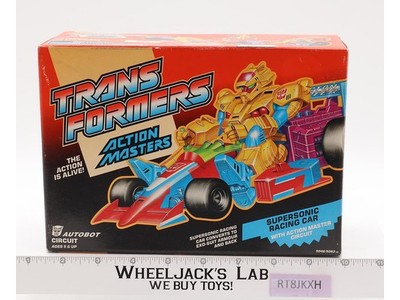 Supersonic Racing Car 100% Complete EUROPEAN G1 Transformers 1992 Hasbro Figure
