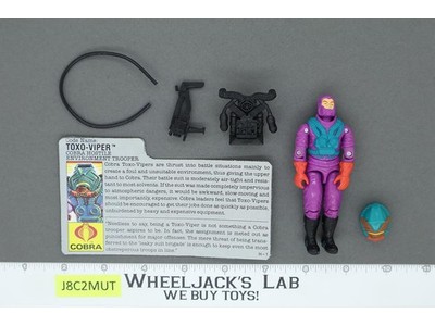 Toxo-Viper V1 100% Complete G.I. Joe 1988 Hasbro Vintage Action Figure