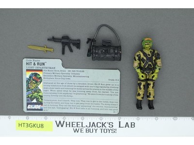 Hit & Run V1 100% Complete G.I. Joe 1988 Hasbro Vintage Action Figure