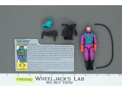 Toxo-Viper V1 100% Complete G.I. Joe 1988 Hasbro Vintage Action Figure