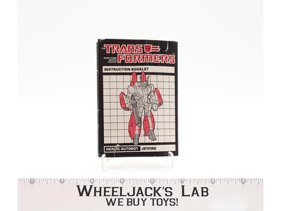 Jetfire Instructions Manual Booklet 1984 Hasbro G1 Transformers Vintage Figure