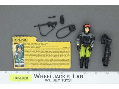 Sneak Peek V2 Night Force 100% Complete G.I. Joe 1988 Hasbro Vintage Figure