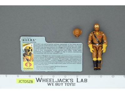 W.O.R.M.S. V1 100% Complete G.I. Joe 1987 Hasbro Vintage Action Figure