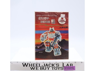 Superion Happy Birthday Card, Age 9, Transformers Hasbro 1986 Vintage SEALED NEW