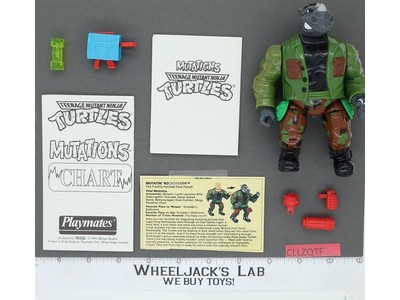 Mutations Mutatin' Rocksteady 100% Complete TMNT 1992 Playmates Action Figure