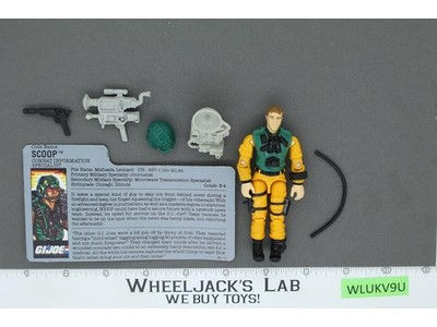 Scoop V1 100% Complete G.I. Joe 1989 Hasbro Vintage Action Figure