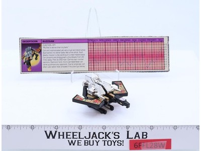 Buzzsaw Cassette 100% Complete 1984 Vintage G1 Transformers Action Figure