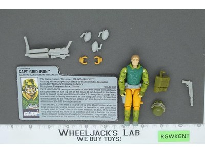 Capt. Grid-Iron V1 100% Complete G.I. Joe 1990 Hasbro Vintage Action Figure