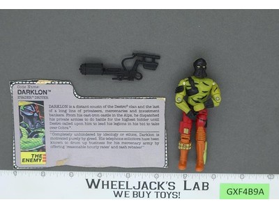 Darklon V1 100% Complete 1989 G.I. Joe Hasbro Vintage Action Figure