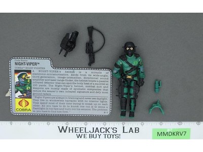 Night-Viper V1 100% Complete 1989 G.I. Joe Hasbro Vintage Action Figure