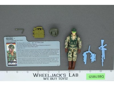 Recoil V1 100% Complete G.I. Joe 1989 Hasbro Vintage Action Figure