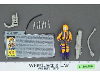 H.E.A.T. Viper V1 100% Complete G.I. Joe 1989 Hasbro Vintage Action Figure