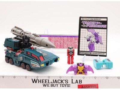 Doubledealer 100% Complete Vintage 1988 G1 Transformers Hasbro Action Figure