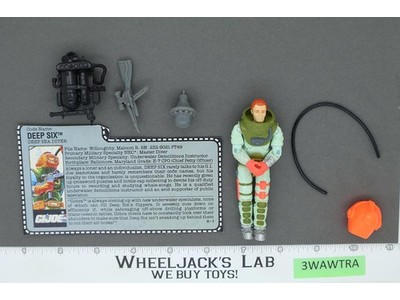 Deep Six V2 100% Complete G.I. Joe 1989 Hasbro Vintage Action Figure