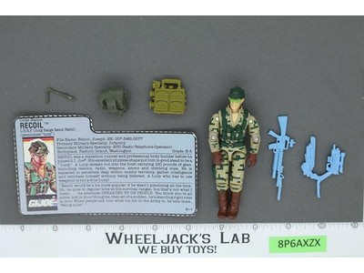 Recoil V1 100% Complete G.I. Joe 1989 Hasbro Vintage Action Figure