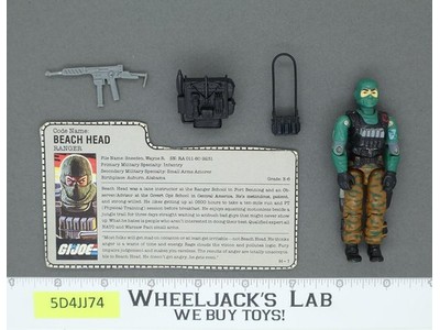 Beach Head V1 100% Complete G.I. Joe 1986 Hasbro Vintage Action Figure