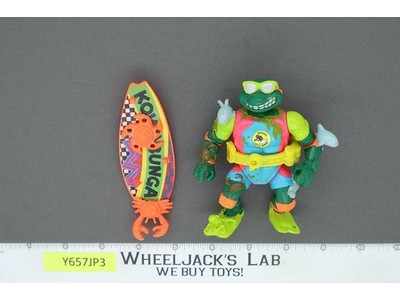 Sewer Surfer Mike 100% Complete Teenage Mutant Ninja Turtles TMNT Playmates 1990