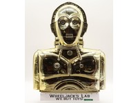 GOLD C-3PO Action Figure Storage Case Star Wars 1983 Kenner Vintage