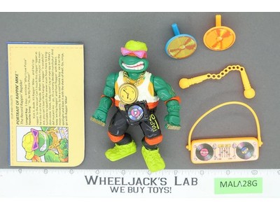 Rappin' Mike 100% Complete Teenage Mutant Ninja Turtle TMNT 1991 Playmates