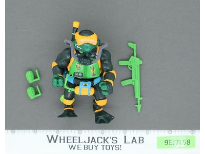 Navy Seal Mike 100% Complete Teenage Mutant Ninja Turtles 1992 Playmates Vintage