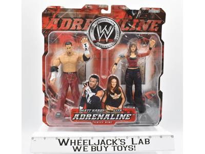 Adrenaline Series Nine Matt Hardy Lita 2004 WWE NEW MOSC Jakks Action Figure
