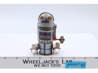 Mechanical Walking Robot-7 Wind-Up Orbit 4" Tin Litho Vintage Action Figure