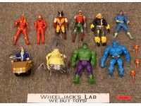 Lot of 10 DC Marvel Comics Action Figures + Accessories 1990s ToyBiz Vintage