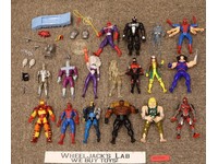 Lot of 17 Marvel Comics Action Figures + Accessories 1990s ToyBiz