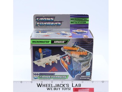 Airwave Base Micromaster complete W/Box & Insert G1 Transformers UNUSED STICKERS