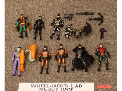 Lot of 8 DC Comic 1990s Kenner Action Figures And Accessories