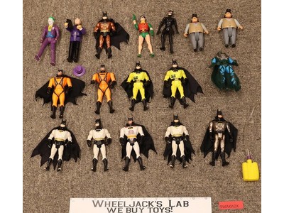 Lot of 17 Batman DC Comic 1990s Kenner Action Figures And Accessories