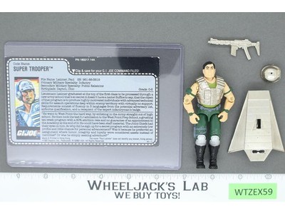 Super Trooper V1 RED CARD BACK Complete G.I. Joe 1988 Hasbro Vintage Figure