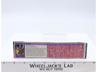 Kickback Action Figure Tech Spec 1985 Vintage Hasbro G1 Transformers