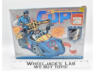 Squad Car Interceptor W/Roadblock Original Box Cops N Crooks C.O.P.S. Vintage