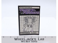 Blitzwing Instruction Manual Booklet 1985 Hasbro G1 Transformers
