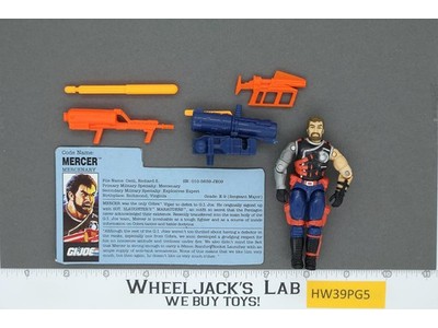 Mercer V2 100% Complete 1991 G.I. Joe Hasbro Vintage Action Figure