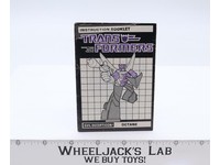 Octane Instructions Manual Booklet 1986 Hasbro G1 Transformers Vintage Figure