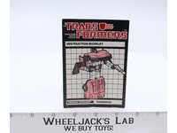 Overdrive Action Figure Instruction Manual Booklet 1984 G1 Transformers