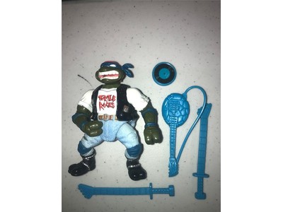 Classic Rocker Leo Teenage Mutant Ninja Turtle TMNT 1991 Playmates Action Figure