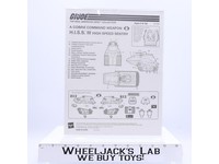 Cobra H.I.S.S. III 2000 ORIGINAL Instructions Blueprints G.I. Joe Hasbro Vehicle