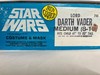 Lord Darth Vader Costume & Mask w/ Box Star Wars 1977 Ben Cooper MEDIUM Child