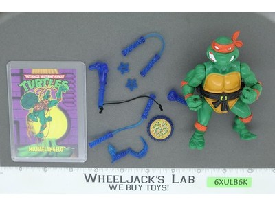 Storage Shell Michaelangelo BLACK BELT 100% Complete TMNT 1994 Playmates Figure
