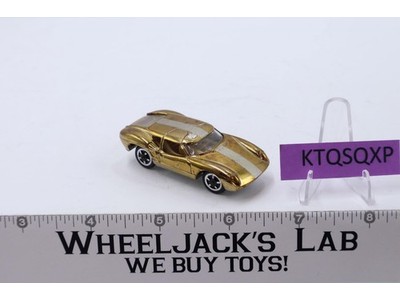 Aurora Cigar Box Gold Chrome w/ Stripe LOLA GT  #6106 Vintage Car USA 1960s