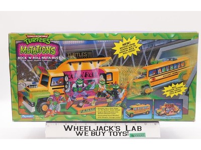 Rock 'N' Roll Muta-Bus 100% Complete w Box TMNT Mutations 1992 Playmates Vehicle