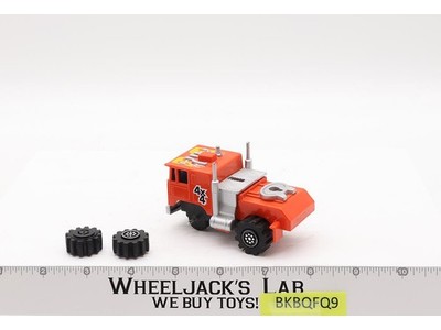 Orange Semi CAB Truck LJN Rough Riders 4x4 Stomper 1980's Vtg Light & Motor WORK