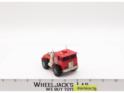 Cab Over Semi RED 4x4 Flat Front LJN Rough Riders 1980s Vtg Light & Motor WORKS