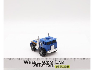 Semi Truck Cab 4x4 BLUE Flat Nose LJN Rough Riders 1981 Vtg LIGHTS & RUNS!