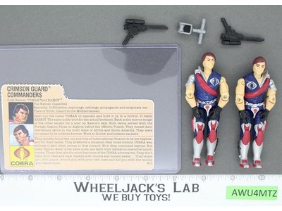 Tomax & Xamot V1 RED CARD BACK Complete G.I. Joe 1985 Hasbro Vintage Figure