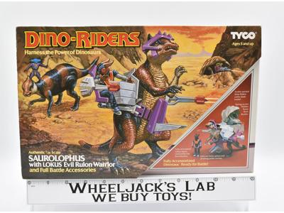 Saurolophus W Lokus Boxed Dino Riders Vintage Action Figure 1989 Tyco