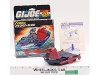 Cobra Hydro-Sled 100% Complete W/Box GI Joe 1986 Hasbro Action Figure Vehicle